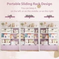 thumbnail image 2 of Homfa 6 Cube Toy Storage, Cube Organizer with Sliding Rack, 3 Drawer Kids Bookcase and Bookshelf, Pink, 2 of 7