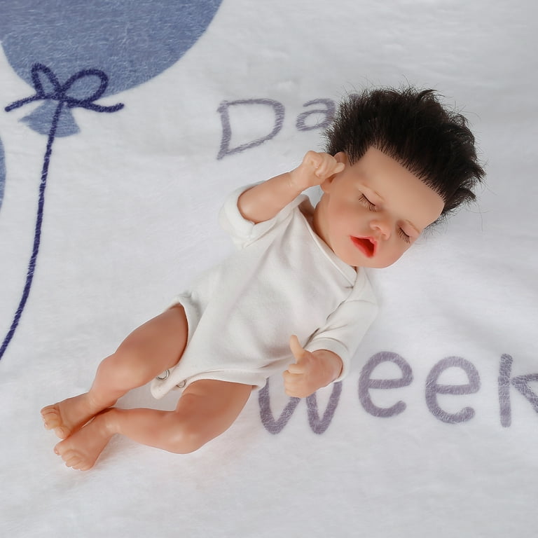 Relax love Reborn Baby Dolls Role Play Newborn Baby Doll 12 Inches Full Body Baby Doll Closed Eyes Open Mouth Newborn Sleeping Baby Doll Toy Gifts