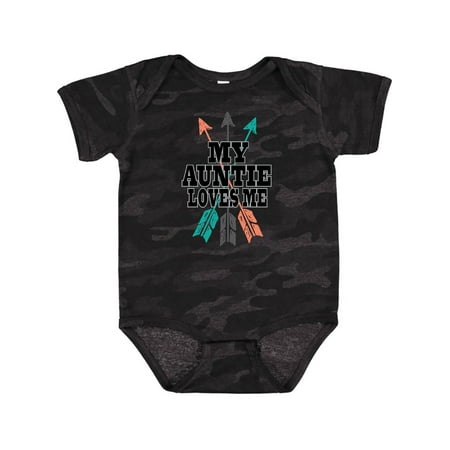 

Inktastic My Auntie Loves Me Tribal Arrows Nephew Gift Baby Boy Bodysuit