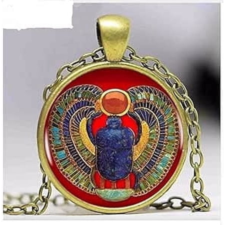 Egyptian Scarab Necklace Ancient Egypt Jewelry Egypt Necklace Egyptian Jewelry