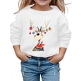 thumbnail image 2 of Christmas Sweatshirts for Girl 2025 Long Sleeve Crewneck Cute Reindeer Graphic Sweatshirt Xmas Holiday Pullover Tops, 2 of 5