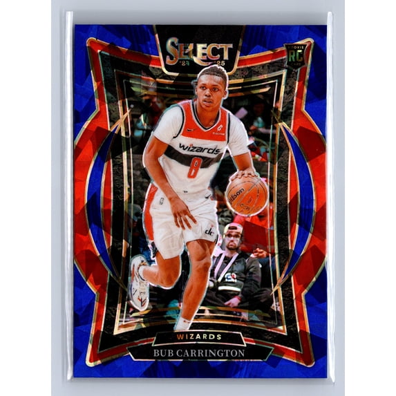 2025 2024 Panini Select Bub Carrington #81 Blue Cracked Ice Prizm RC