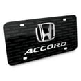 thumbnail image 2 of Honda Accord 3D Dual Logo on Logo Pattern Black Aluminum License Plate, 2 of 6