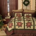 thumbnail image 3 of Seasons Crest 42589 68 x 86 in. National Quilt Museum Poinsettia Block Quilt - Twin, 3 of 5