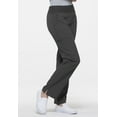 thumbnail image 3 of Elle Scrubs Pant for Women Mid Rise Straight Leg Pull-on EL130P, S Petite, Pewter, 3 of 6