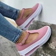 thumbnail image 3 of Chaussures de Marche pour Femmes avec Plateforme Creuse Vintage à Enfiler Respirantes, 3 of 3