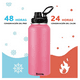 thumbnail image 2 of Termo Vaso-botella  Bloosom Acero Inoxidablecon Fría/caliente 32 Oz Carmesí, 2 of 4