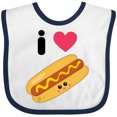 thumbnail image 3 of Inktastic I Love Hot Dogs Boys or Girls Baby Bib, 3 of 4