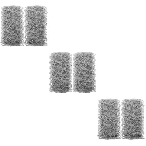 WRISTBIQUE Chicken Netting Silver Hexagonal Diy Crafts For 3Sets 11.8X3.9X0.4In