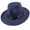 Navy, variant on Sun Visor Men Women Hard Felt Wide Brim Fedora Panama Hat Autumn Vintage Cap