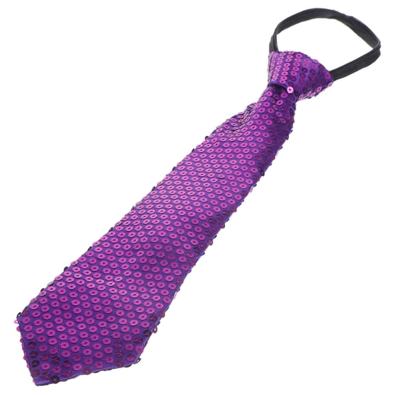 WHAMVOX Sequin Neckties Eve Sequin Tie Necktie Decor Miss 33X7X0.5CM Purple