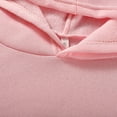 thumbnail image 6 of Dazajoo 2 Piece Sweatshirt Sets for Women Long Sleeve Pullover Hoodies and Elastic Waist Jogger Pants Solid Color Tracksuits with Pockets,Pink,S, 6 of 9
