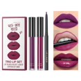 thumbnail image 2 of Mattes Lip Gloss Trios Set Non Sticky Non Fading Moisturizing And Nourishing With Precise Lip Liner 3ml, 2 of 6