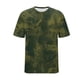 thumbnail image 5 of Ceisia Men's Casual Solid Color T-shirt High Elastic Loose Fit Short Sleeve Round Neck All Season Sport Tee Tops Army Green XXXXXL Gifts, 5 of 6