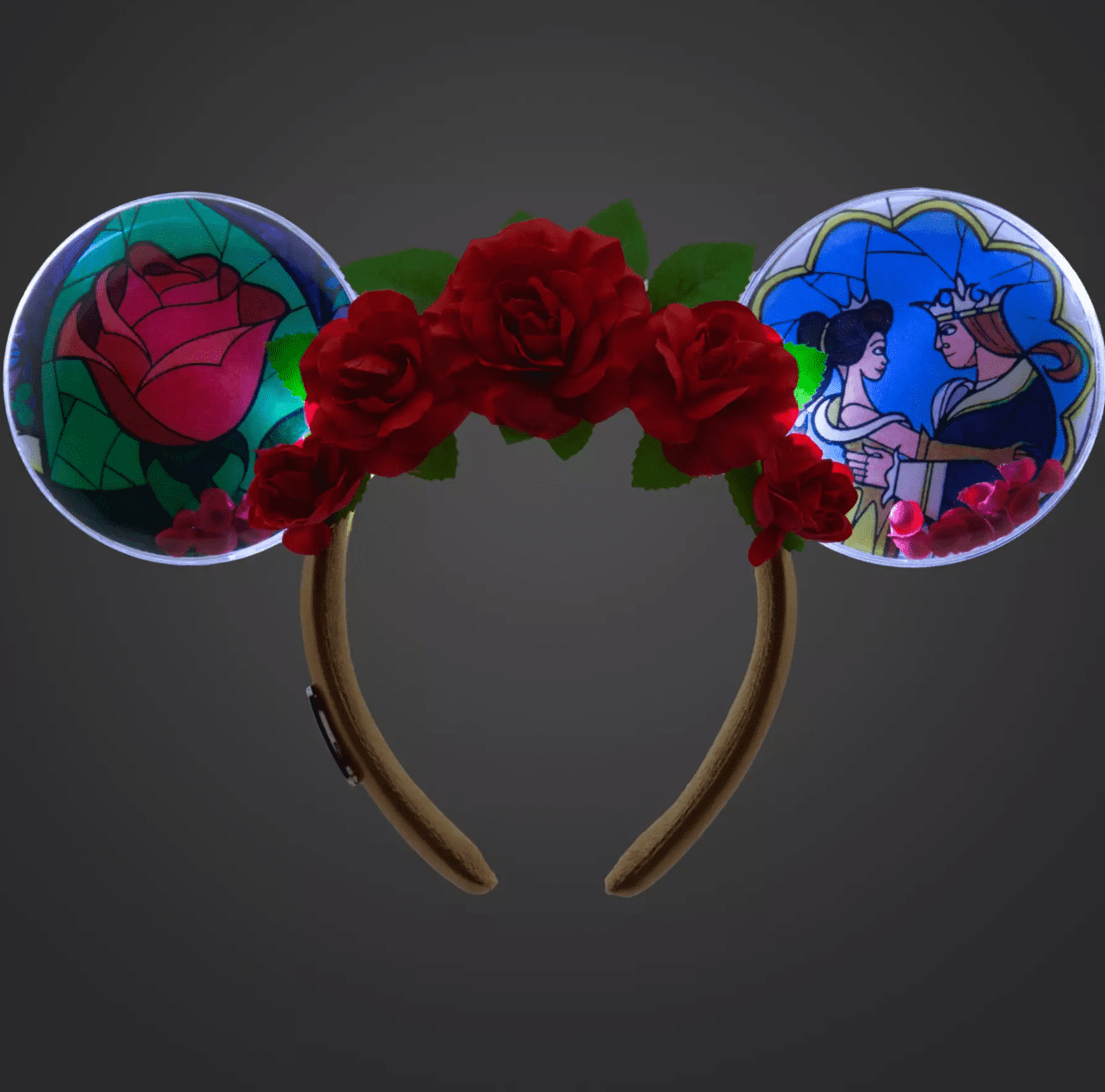 Disney Beauty and the Beast Light-Up Ear Headband, Stained  display picture 1