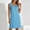 Blue, variant on Cotton Nightgowns for Women Tank Sleeveless Night Gowns Lace Button Sleep Dress House Dress