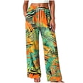 thumbnail image 3 of Yertdoel Pajama Pants Women Unisex Fashion Printed Elastic Waist Wide Leg Casual Sleep Pants Drawstring Comfy Lounge Bottoms with Pockets, 3 of 6