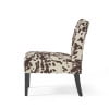 thumbnail image 6 of GDF Studio Abner Contemporary Slipper Accent Chair, Cow Print Velvet and Matte Black, 6 of 10
