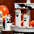 thumbnail image 1 of WHEANG 3 Pcs Halloween Table Decor Cute Tabletop Centerpieces Halloween Wooden Block Sign Rustic Tray Decor, 1 of 5