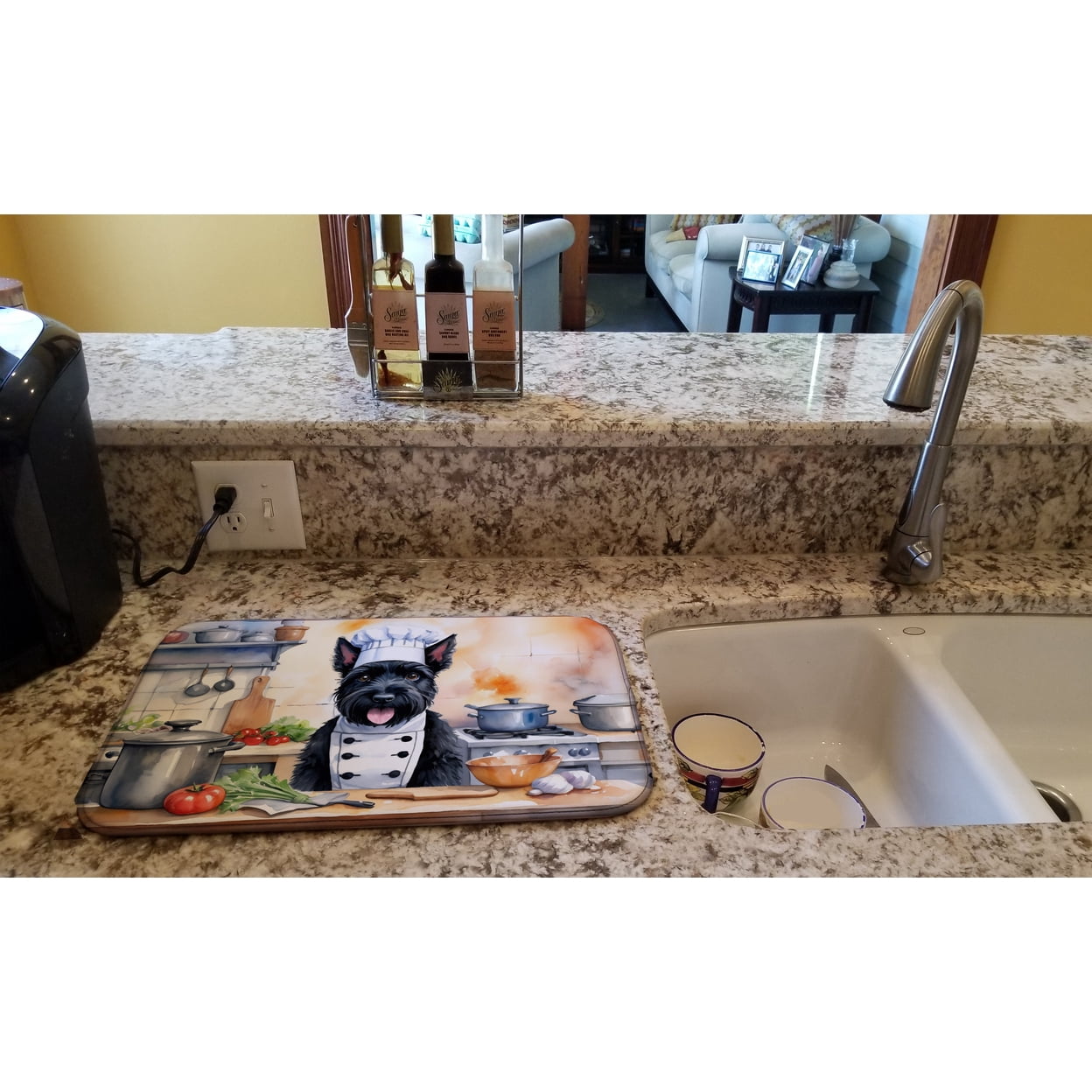 Scottish Terrier The Chef Dish Drying Mat