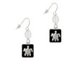 thumbnail image 2 of Delight Jewelry Silvertone Turtle on Black Frame Silvertone Leaf French Earrings, 2 of 5