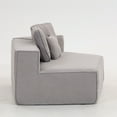 thumbnail image 4 of Hommoo Teddy Fleece Single Sofa Chair,Compressed Modular Floor Couch with Wide Seat and 3 Back Cushions, Soft All-Foam Support, Cozy Lounge Chair for Home, Kids & Pets, Left Side, Gray, 4 of 7