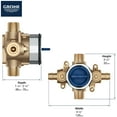 thumbnail image 3 of Grohe Grohsafe 35112000 Pressure Balance Rough-In Valve, 3 of 6