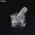 thumbnail image 1 of Polvo de purpurina reflectante, brillo de diamante plateado, pigmento fluorescente, polvo de uñas cromado, decoración de lentejuelas Merimaid GLFGF Dengxun unisex, 1 of 2