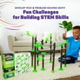thumbnail image 3 of Marble Genius Marble Rails Booster Set: 30 Piece Marble Run (Including 12 Plastic Marbles), Add-Ons for Marble Rails Building Sets, Comes with Online App and Full-Color Instructions, Ages 8 and Up, 3 of 8