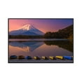 thumbnail image 1 of Mount Fuji Reflection, Japan - Canoes by Lake - Lantern Press Photography (18x12 Framed Gallery Wrapped Stretched Canvas), 1 of 1