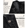 thumbnail image 4 of COOFANDY Mens Velvet Blazer Purple Tuxedo Jackets Notched Lapel Single Button Dinner Prom Party Jackets Christmas Gift, 4 of 15
