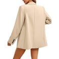 thumbnail image 3 of Long Sleeve Women Solid Color One Button Work Office Lady Blazer Suit, 3 of 4