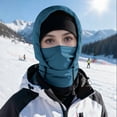 thumbnail image 2 of Sky Blue Lei Feng Hat For Unisex With Thick Lining Windproof Ear Protection Adjustable Drawstring For Ski Cycling And Outdoor Cold Weather Activitie Free Size, 2 of 6