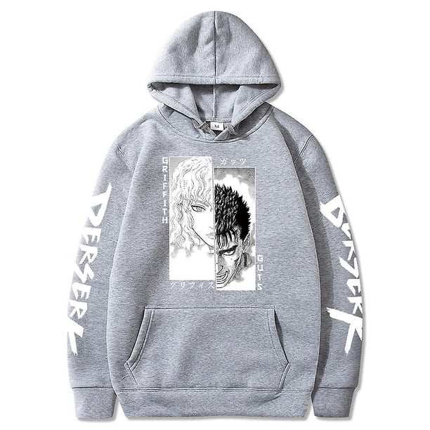 Sudaderas con capucha con estampado de Anime japonés Berserk Guts Griffith, Sudaderas de manga larga de lana de Hip Hop, ropa de hombre, Sudaderas, Jersey informal