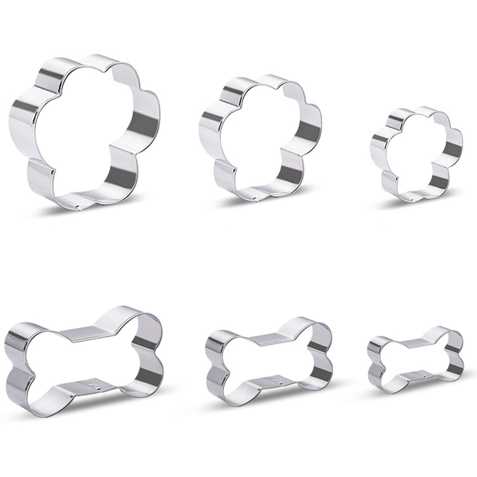 Kainuan Creative Stainless Steel Dog Biscuit Mold Set Suitable for