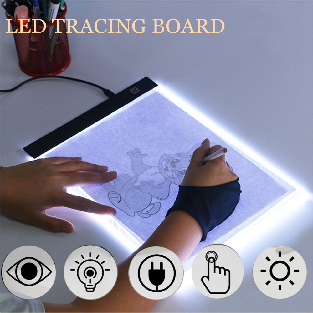 A4 LED Light Box Table Adjustable Base Pad Art Stencil Board USB Tracing Drawing 