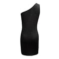 thumbnail image 3 of Gibobby Vestidos cortos Wonen Lentejuelas Sexy N Mujer Negro Retro Elegante Vestido Fiesta Culb（Negro， L), 3 of 5