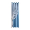 thumbnail image 2 of Curtains,Double Layer Blackout Curtains,84in Star Lace 2-in-1 Thermal Insulated Curtains for Bedroom Living Room,Fade Resistant Light Control Window Decor(Blue), 2 of 7