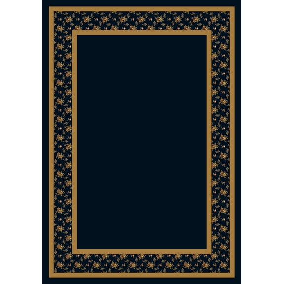 Milliken Blue Area Rug Garden Estate Sapphire - Aprx 7' 8" x 10' 9"