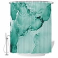 thumbnail image 2 of Turquoise Marble Waterproof Fabric Shower Curtain,Nature Marble Stone Ripple Modern Art Waterproof Fabric Shower Curtain for Bathroom Curtains Bathtubs Shower Curtains with 12 Hooks Small 36x78in, 2 of 8