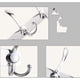 thumbnail image 4 of Perchero montado en la pared, cinco ganchos triples resistentes, construcción totalmente de metal para chaqueta, abrigo, sombrero en la entrada del vestíbulo (cromado, 1 paquete), 4 of 5