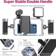 thumbnail image 4 of Ulanzi Universal Phone Video Rig – Dual Handle Aluminum Alloy Smartphone Cage for Vlogging, Filmmaking, and Live Streaming with 12× 1/4" Mounts and Power Bank Clip (Fits 66–83mm Phones), 4 of 9