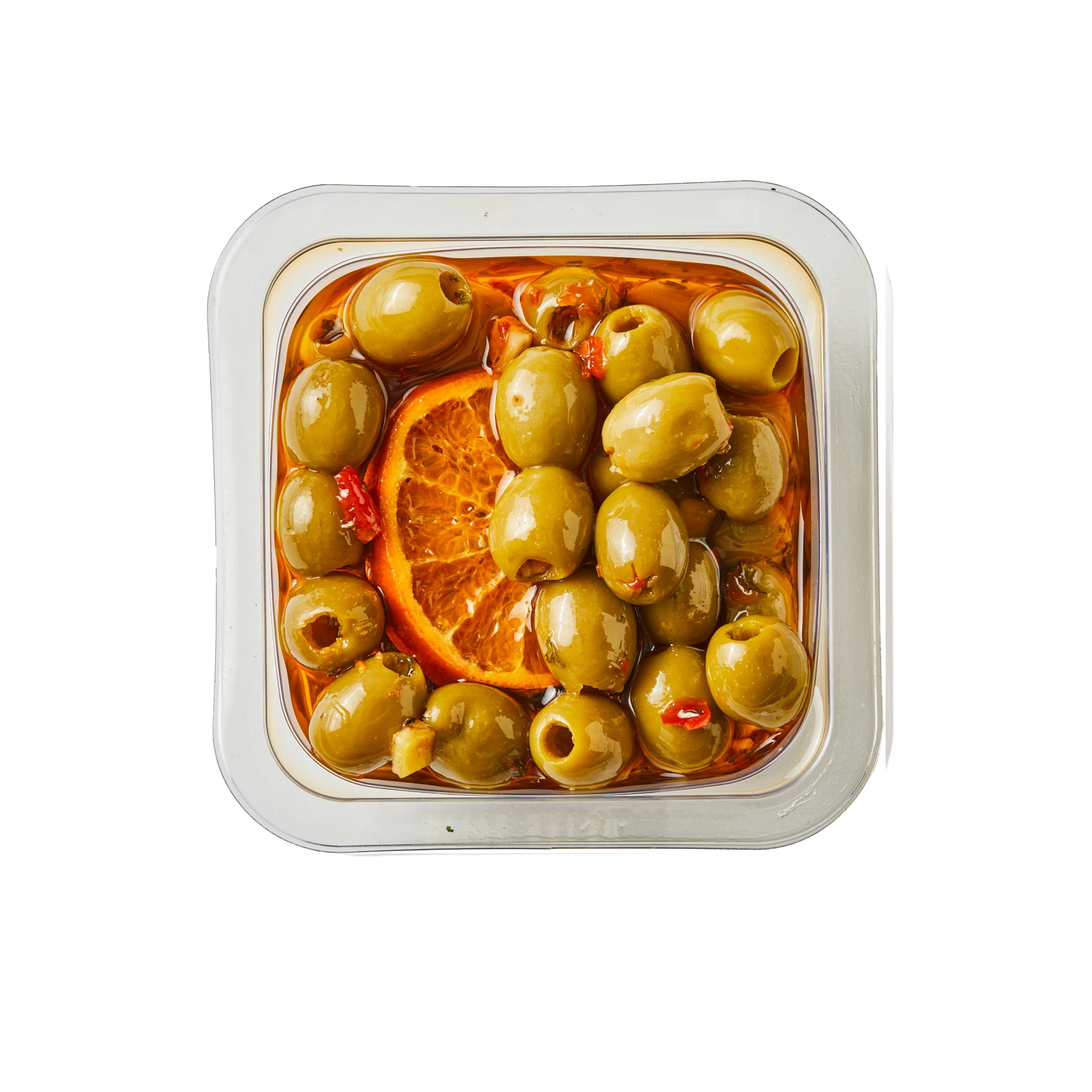 DeLallo Spicy Sweet Olive Salad, with Chopped Chili Peppers, 7 oz Container, Gluten Free, Refrigerated