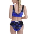 thumbnail image 3 of Daiia Steel Skull printed 2 piece Swimsuit Bikinis for Women High Waisted Racerback Bathing Suits Summer Tummy Control Scoop Neck Swimwear-Medium, 3 of 8