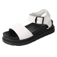 thumbnail image 1 of IUJSOY Flat Sandals for Women Open Toe Comfortable Footbed Platform Slingback Summer Walking Shoes, 1 of 9