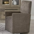 thumbnail image 3 of Pemberly Row Contemporary Fabric Dining Upholstered Caster Chair in Gray, 3 of 9