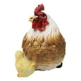thumbnail image 4 of Rustic Farmhouse Chicken Mother Hen with Adorable Chicks Animal Family Figurine, 4 of 9