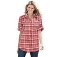 thumbnail image 1 of Woman Within Women's Plus Size Short Sleeve Button Down Seersucker Shirt Button Down Seersucker Shirt, 1 of 6