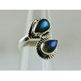 thumbnail image 4 of Navya Craft Labradorite Dual Pear Shape 925 Sterling Silver Handmade Women Statement Ring Size 4.0, 4 of 4