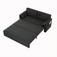 thumbnail image 6 of 63"Queen Size Pull Out Couch,3 In 1 Sleeper Sofa Couch Bed With Usb/Type C And 360° Phone Holder,Modern Loveseat Sleeper Couch With  Side Pocket For Living Room,Apartment,Black, 6 of 6